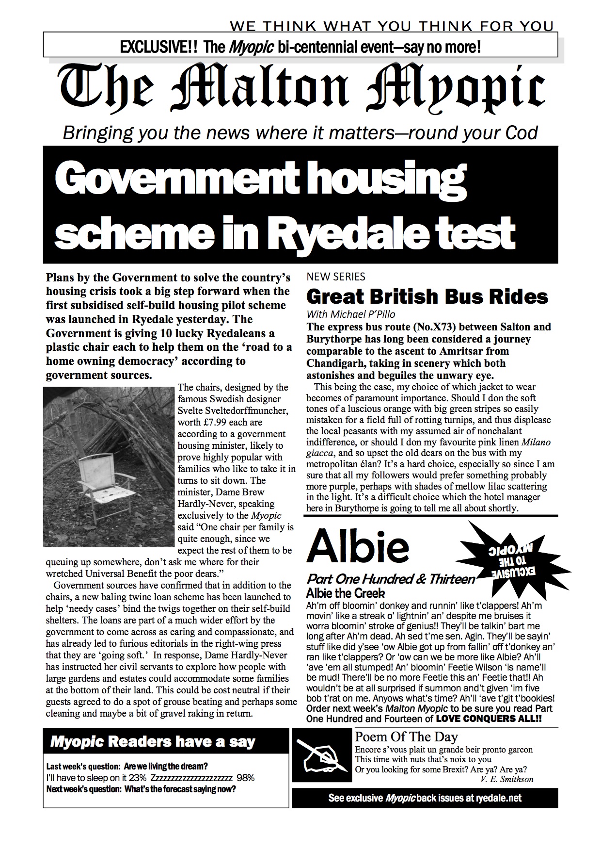 Government housing scheme to start in Ryedale 2017.
